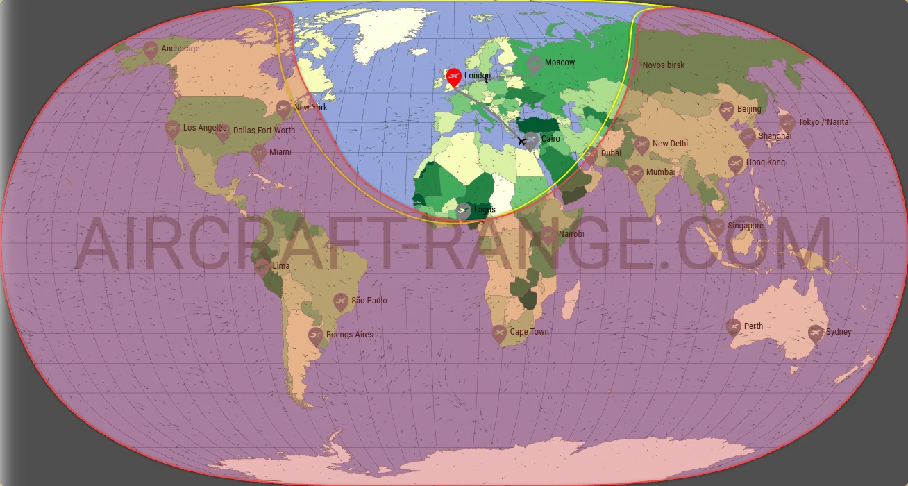 Aircraft Range Map