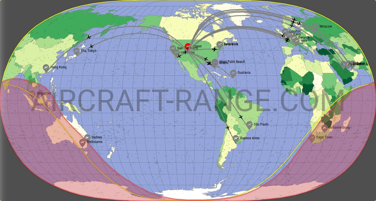 Gulfstream G700 broker route map from Aspen-Pitkin County Airport (Sardy Field) (KASE)