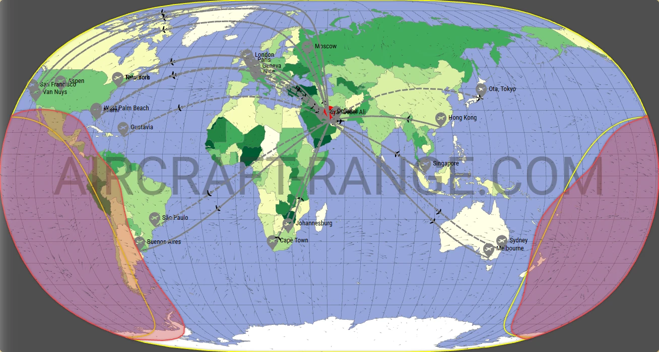 Gulfstream G700 broker route map from Hamad International Airport (OTHH)